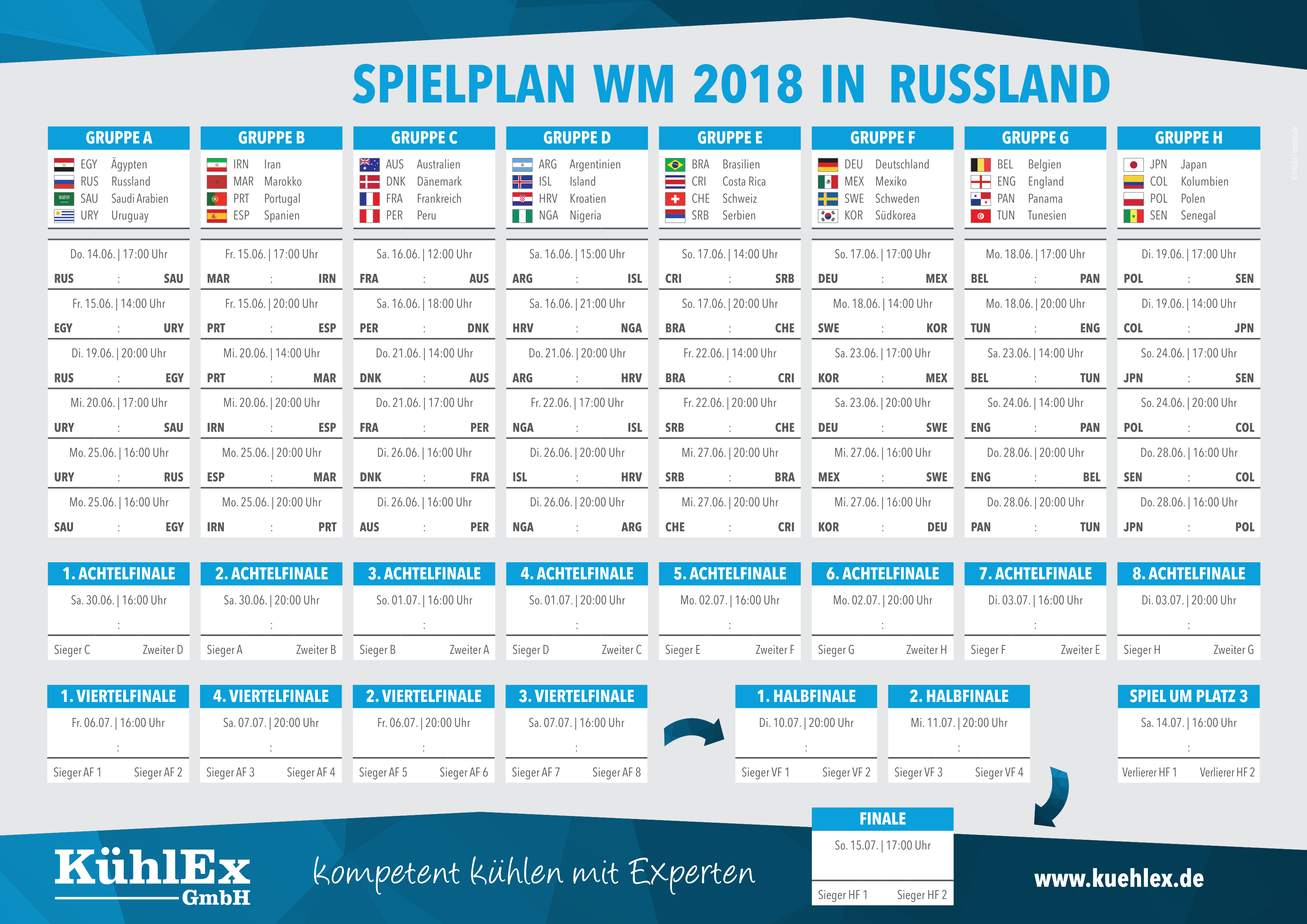 WM-Spielplan 2018